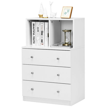 3 Drawer Dresser with Cubbies Storage Chest for Bedroom