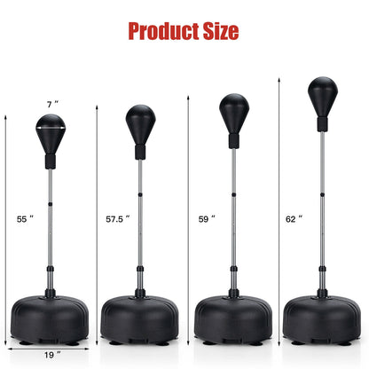 Adjustable Freestanding Punching Bag with Boxing Gloves