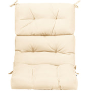 22 x 44 Inch Tufted Outdoor Patio Chair Seating Pad-Beige