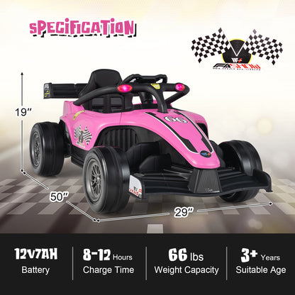 12V Kids Ride on Electric Formula Racing Car with Remote Control