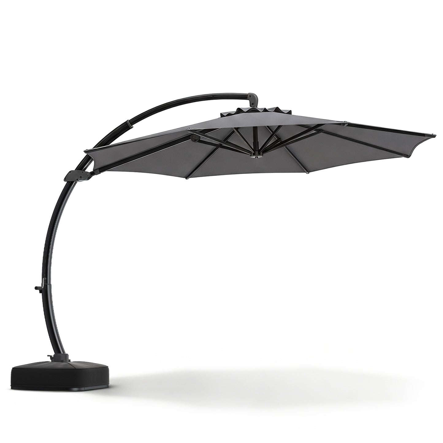 11 FT Cantilever Patio Umbrella with Base and 360° Rotation