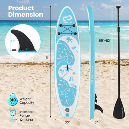10/11 Feet Inflatable Stand Up Paddle Board with Premium SUP Accessories