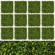 12-Pieces 20 Inch x 20 Inch Artificial Hedge Boxwood Panels