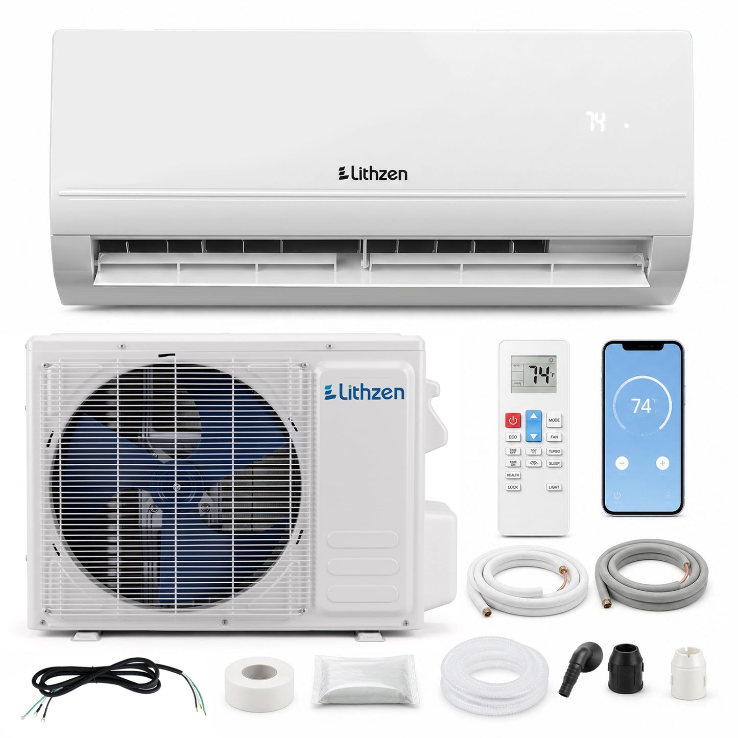 12000 BTU Mini Split Air Conditioner & Heater with WiFi