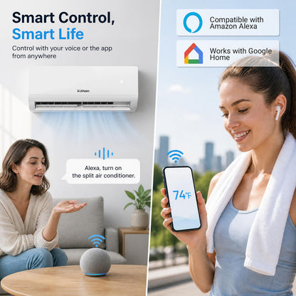 12000 BTU Mini Split Air Conditioner & Heater with WiFi