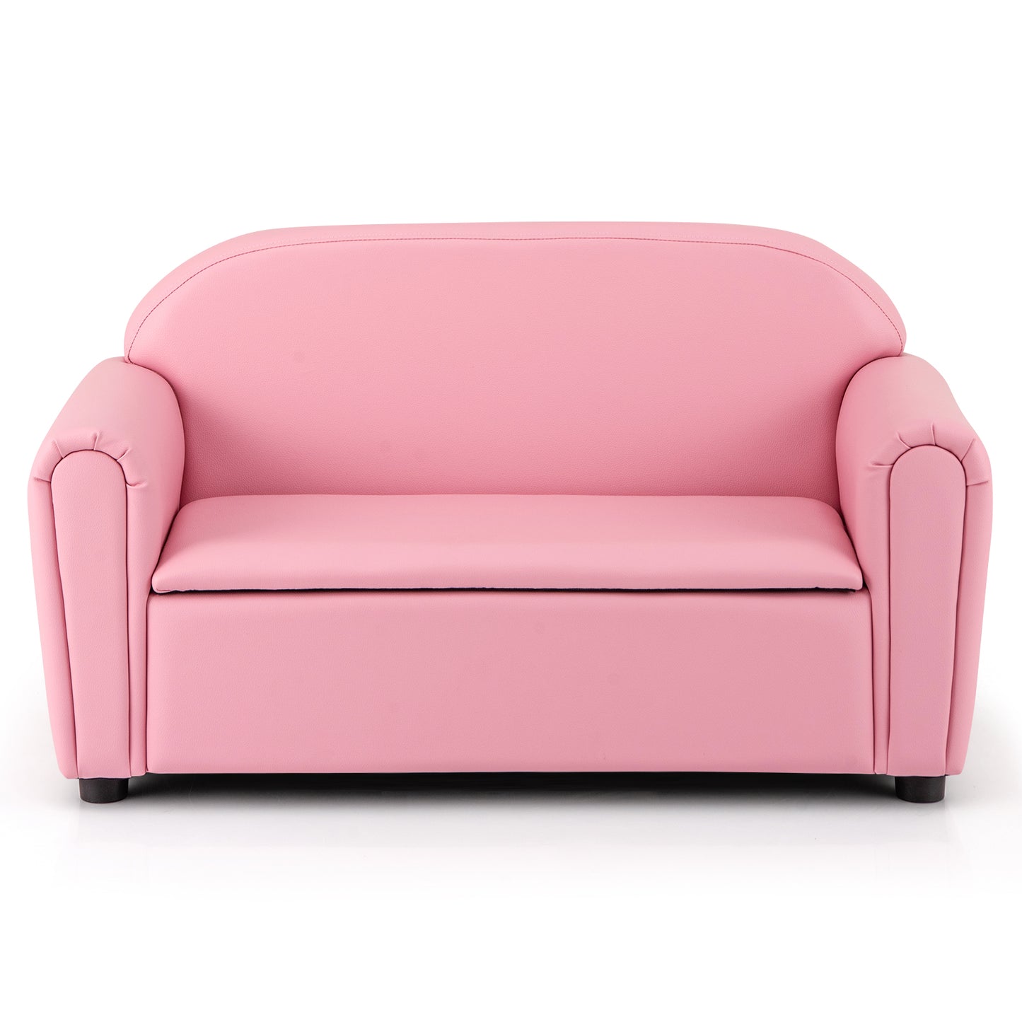 Kids Sofa Armrest Chair with Storage Function-Brown - Pink