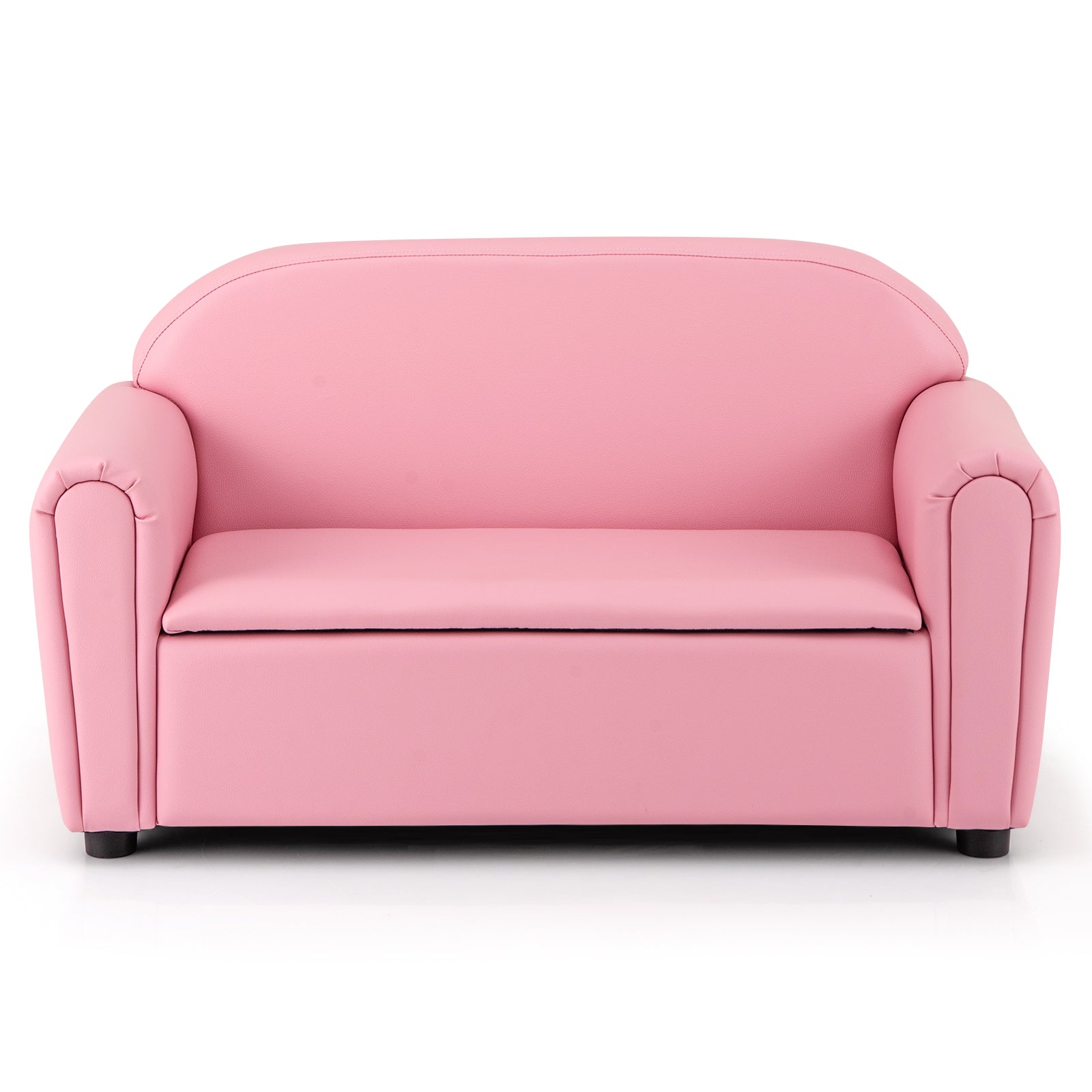 Kids Sofa Armrest Chair with Storage Function-Brown - Pink