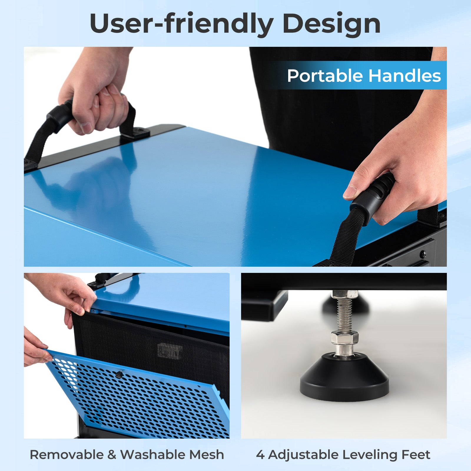 124 Pint Crawl Space Dehumidifier with 3 Modes and 24H Timer-Blue
