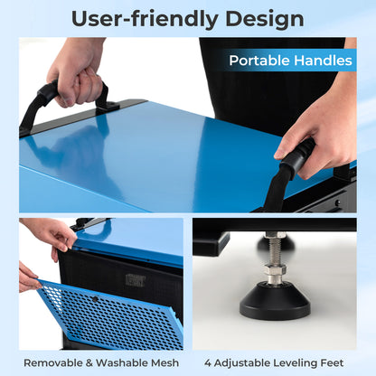 124 Pint Crawl Space Dehumidifier with 3 Modes and 24H Timer-Blue