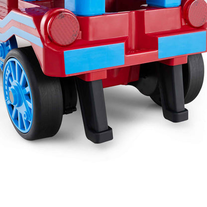 12V 2-Seater Ride on Toy with Train Whistle and Removable Chair
