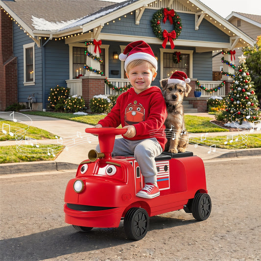 12V Kids Ride-On Train with Adjustable Seat & Music