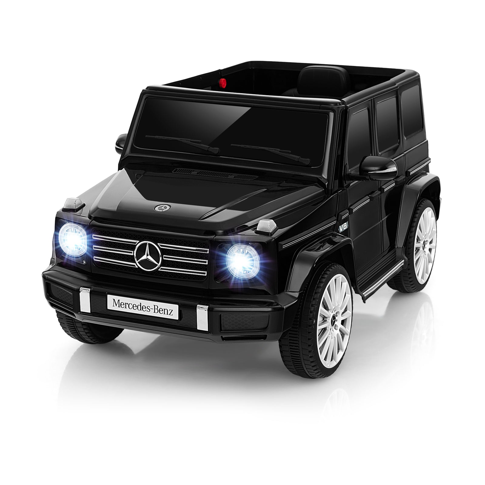 12V Battery Powered Mercedes-Benz G500 Kids Ride-on Car-Black - Black