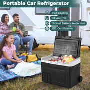 12V Car Refrigerator 32QT with Touch Panel and Removable Divider-M