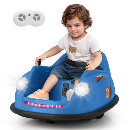 12V Electric Kids Ride on Bumper Car Battery Powered Bumping Car with Remote Control-Pink - Navy