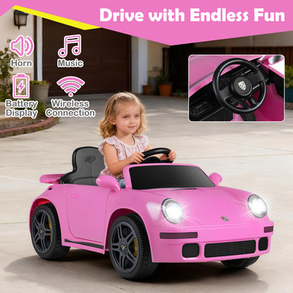 12V Electric Ride On Car Licensed RUF¬†CTR with Remote Control and Music-Pink
