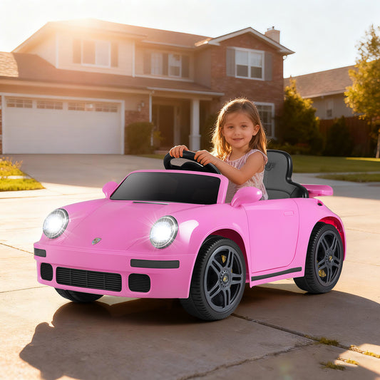 12V Electric Ride On Car Licensed RUF¬†CTR with Remote Control and Music-Pink