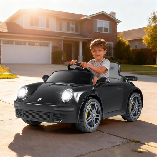 12V Electric Ride On Car Licensed RUF¬†CTR with Remote Control and Music-Black