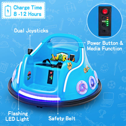12V Electric Ride On Car with Remote Control and Flashing LED Lights