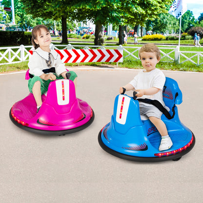 12V Kids Ride On Bumper Car with Remote Control Lights and Music