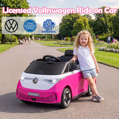 12V Electric Ride-On VW Bus with Remote Control & Music