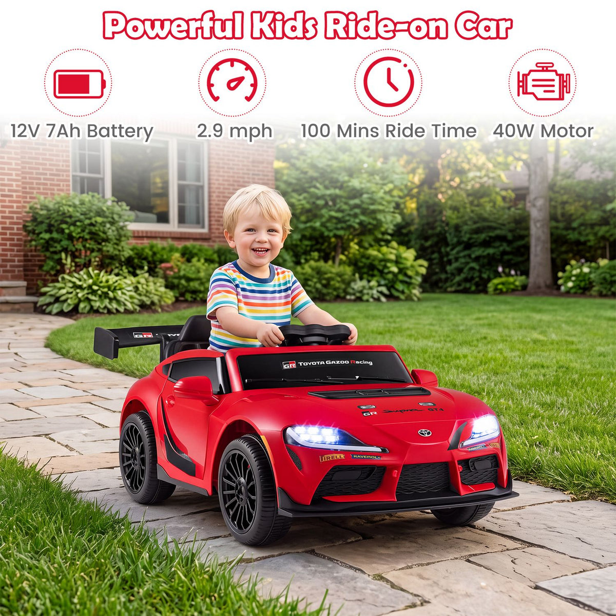 12V Kids Electric Car with Parent Remote Control and Msuic Licensed Toyota
