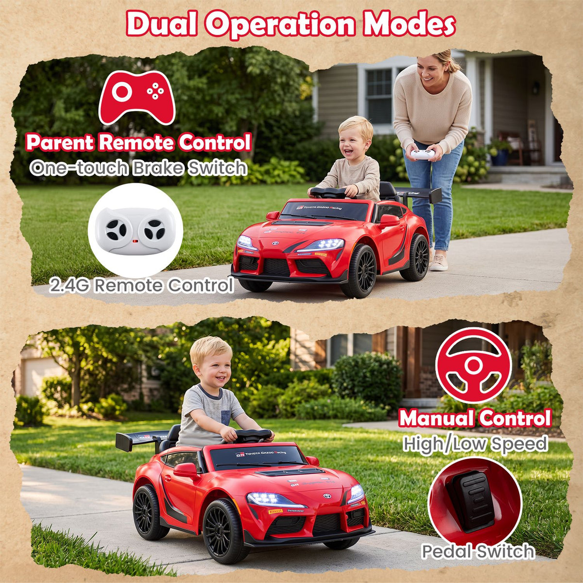 12V Kids Electric Car with Parent Remote Control and Msuic Licensed Toyota