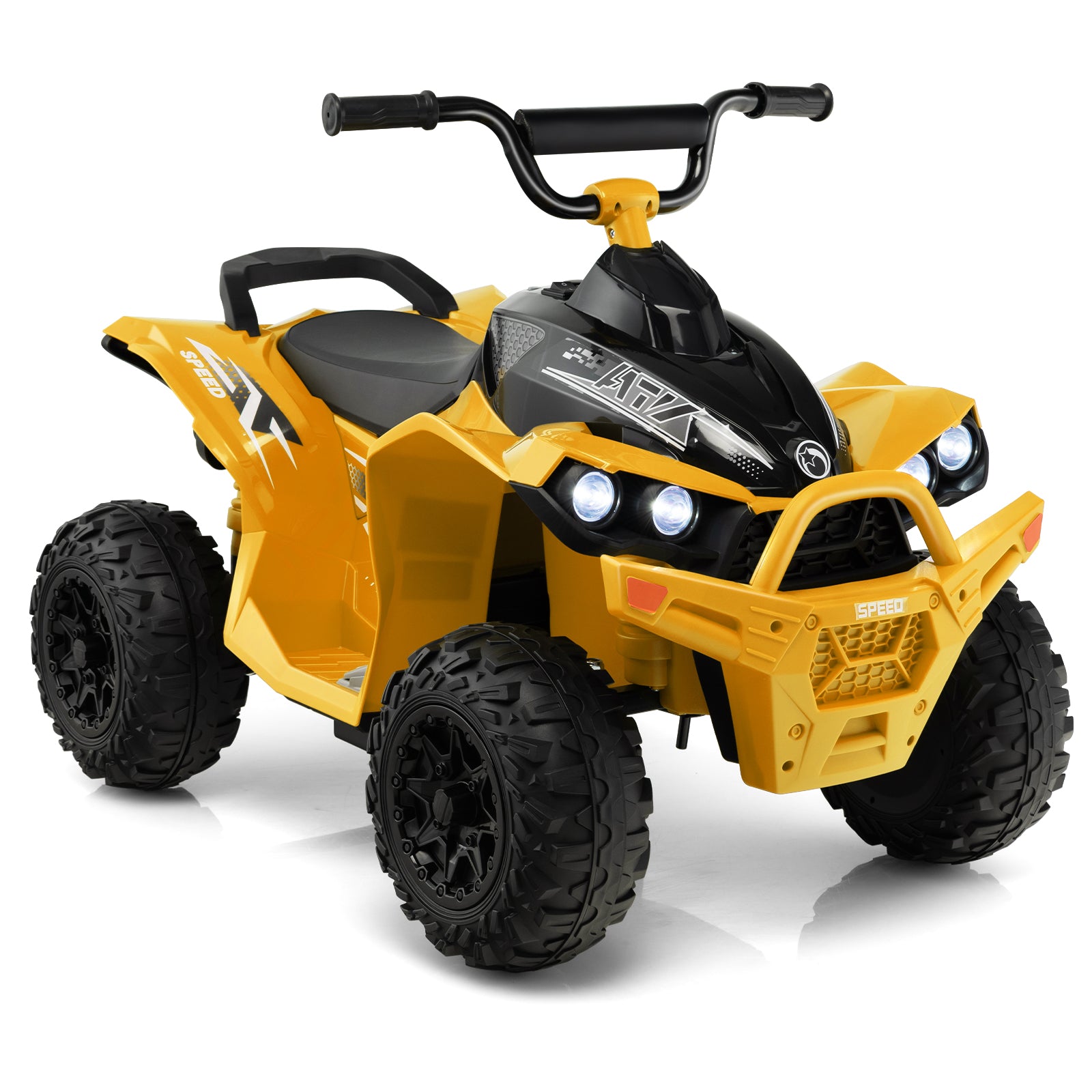 12V Kids Ride On ATV with High/Low Speed and Comfortable Seat-Yellow - Yellow