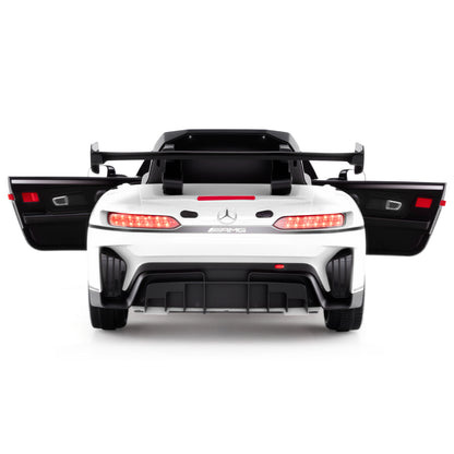 12V Kids Ride-On Car Mercedes-AMG GT3 Licensed with Adjustable Speed-White