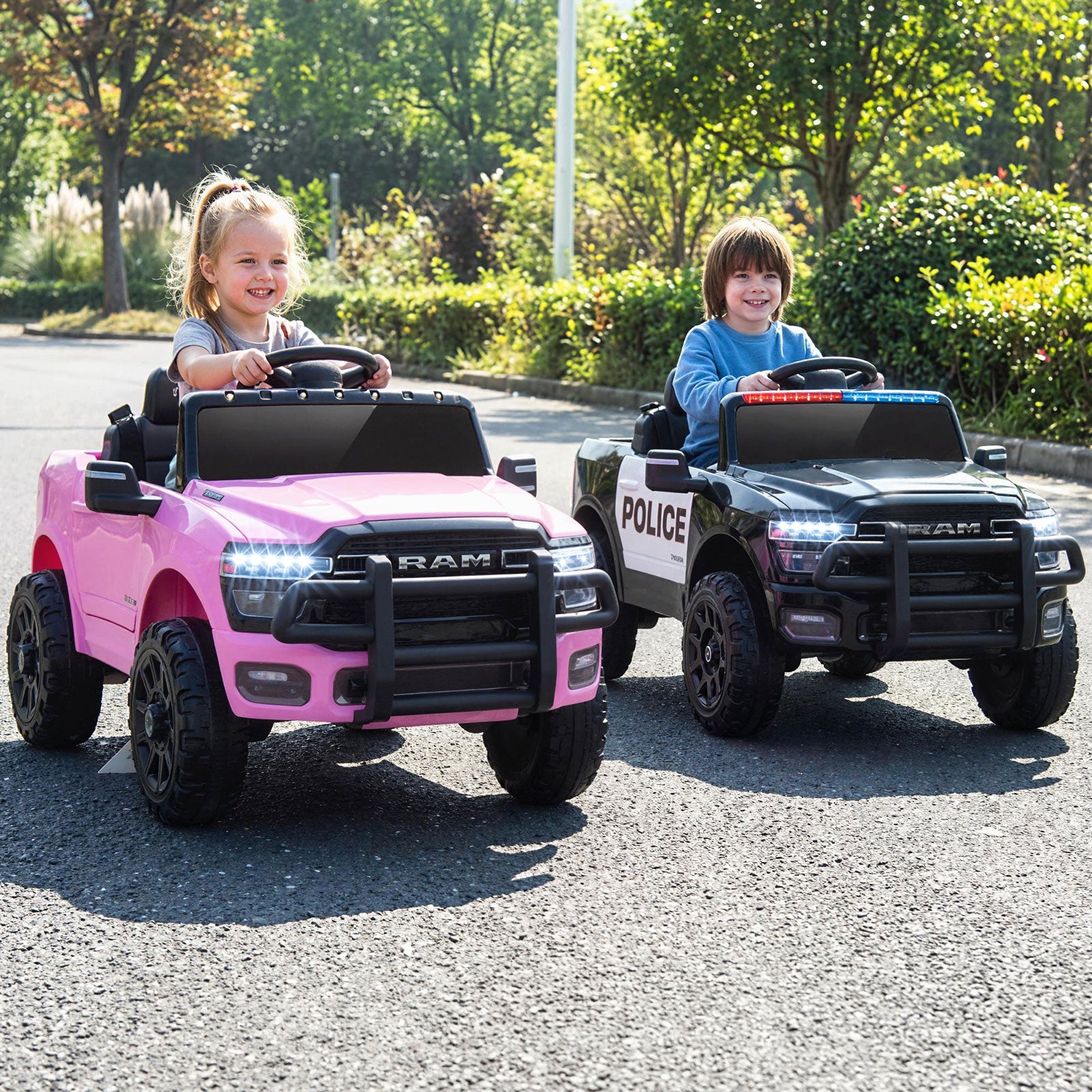 12V Kids Ride On Car Licensed RAM 3500 Electric Vehicle with Remote Control-Pink