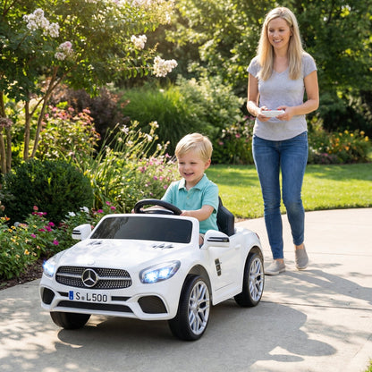12V Kids Ride on Car Licensed Mercedes-Benz with Remote and Music-White