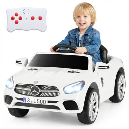 12V Kids Ride on Car Licensed Mercedes-Benz with Remote and Music-White
