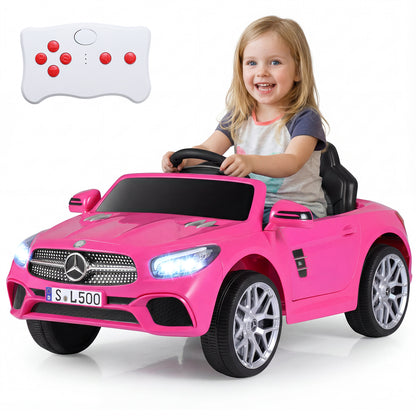 12V Kids Ride on Car Licensed Mercedes-Benz with Remote and Music-Pink