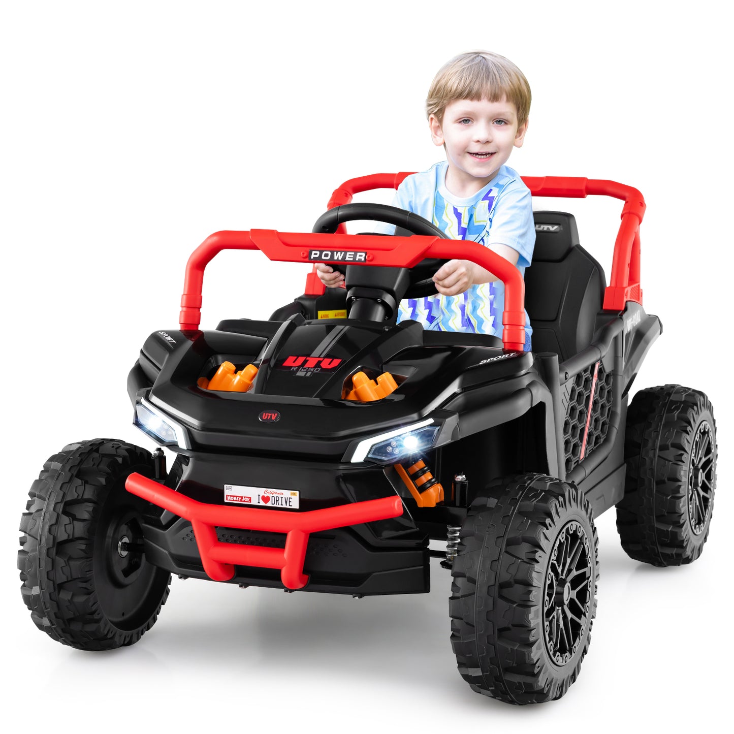 12V Kids Ride on Truck Off-Road UTV with Parental Remote and Lights