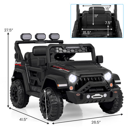 12V Electric Kids Ride on Truck with Remote Control and Music
