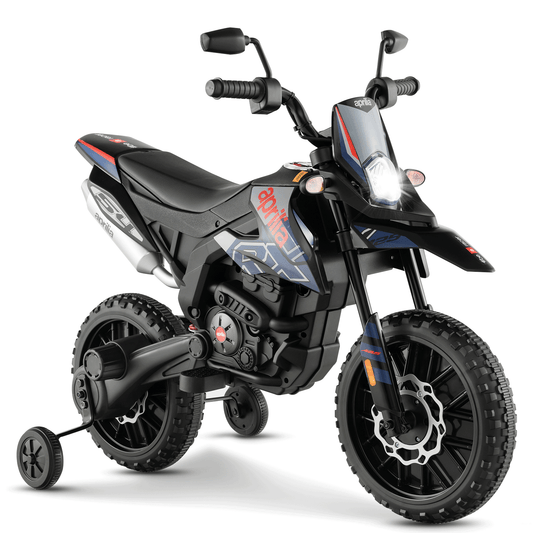 Aprilia Licensed Kids Ride On Motorcycle with 2 Training Wheels