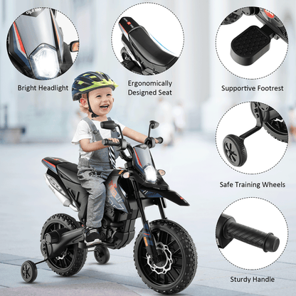 Aprilia Licensed Kids Ride On Motorcycle with 2 Training Wheels