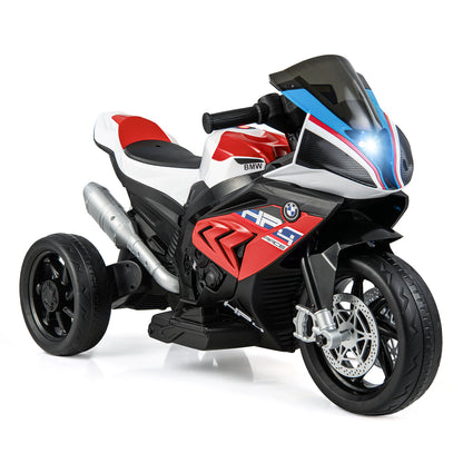 12V Licensed BMW Kids Motorcycle Ride-On Toy for 37-96 Months Old Kids-Blue - Red