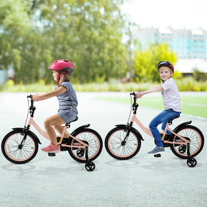 Kids Bike 12-18 Inch with Training Wheels - Pink
