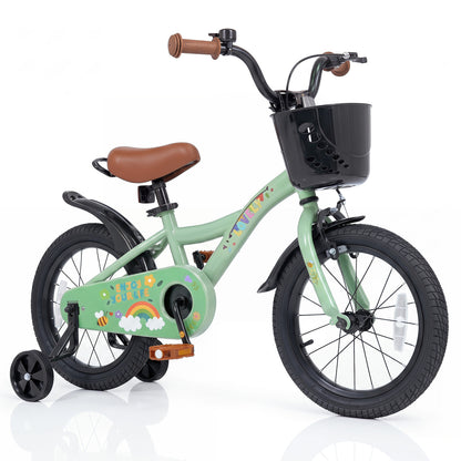 Girls Bike 16 Inch with Training Wheels and Basket