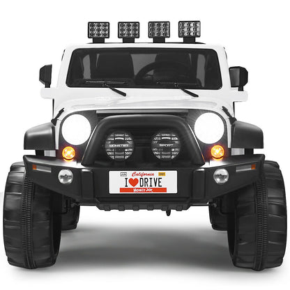 12V 2-Seater Ride on Car Truck with Remote Control and Storage Room-Red - White