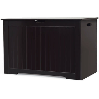 Wooden Toy Box Kids Storage Chest Bench -Brown