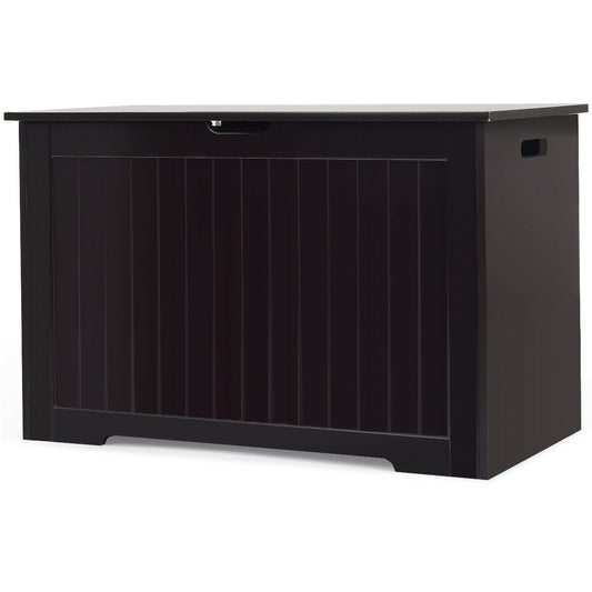 Wooden Toy Box Kids Storage Chest Bench -Brown