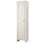 Linen Tower Bathroom Storage Cabinet Tall Slim Side Organizer with Shelf-White