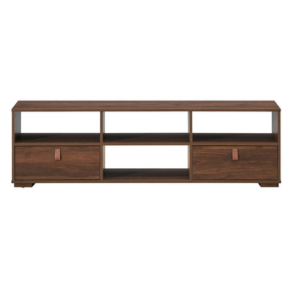 TV Stand Entertainment Media Center Console for TV's up to 60 Inch with Drawers Walnut-Walnut