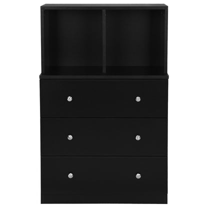 3 Drawer Dresser with Cubbies Storage Chest for Bedroom