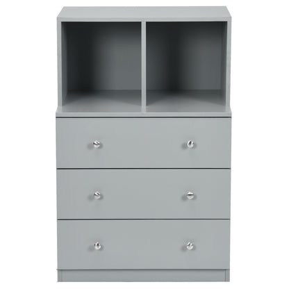 3 Drawer Dresser with Cubbies Storage Chest for Bedroom
