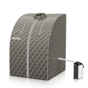 Portable Personal Steam Sauna Spa with 3L Blast-proof Steamer Chair-Black - Gray