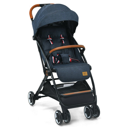 Lightweight Aluminium Frame Baby Stroller with Net-Pink - Blue