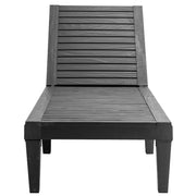 Outdoor Recliner Chair with 5-Position Adjustable Backrest-Black