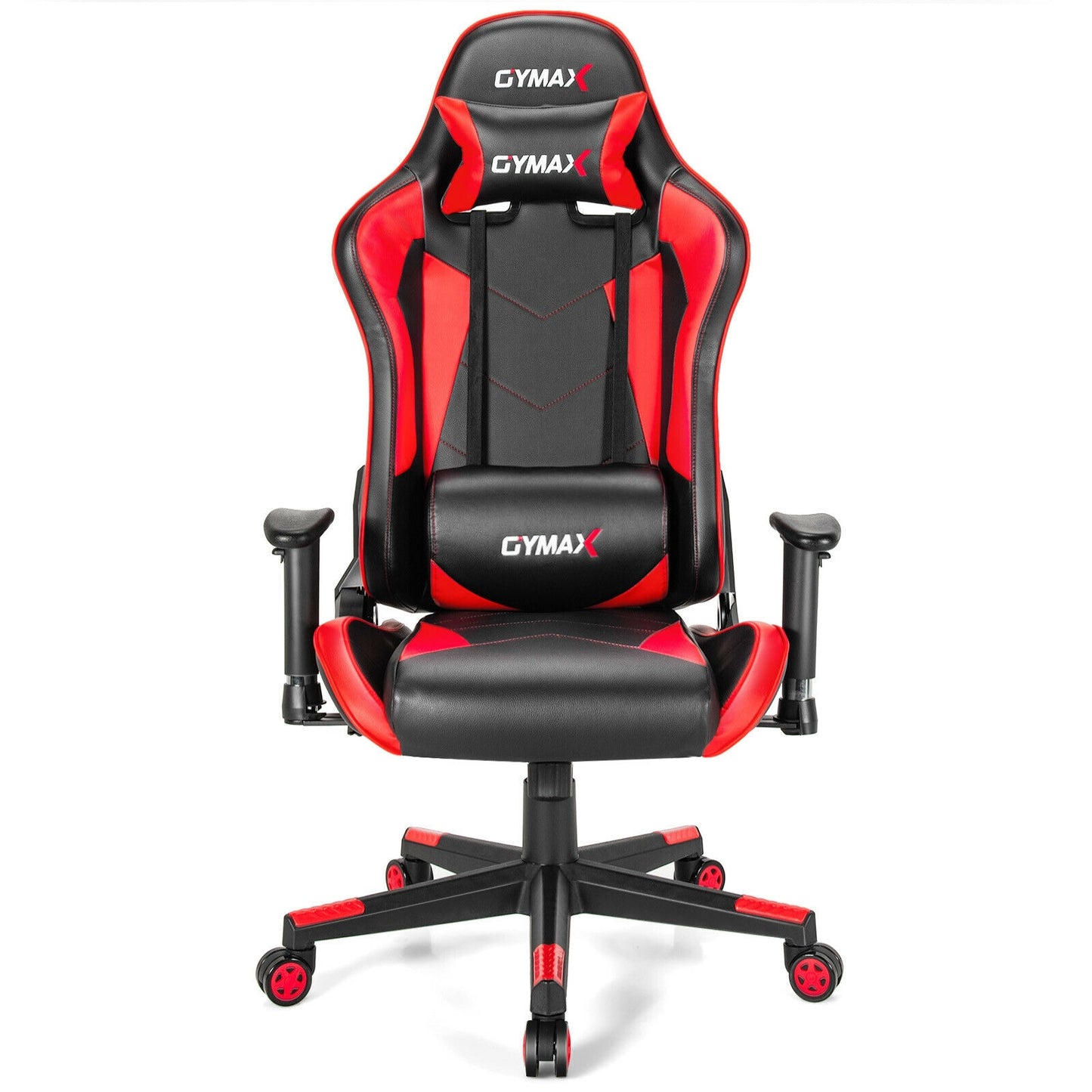 Gaming Chair Adjustable Swivel Racing Style Computer Office Chair-Red